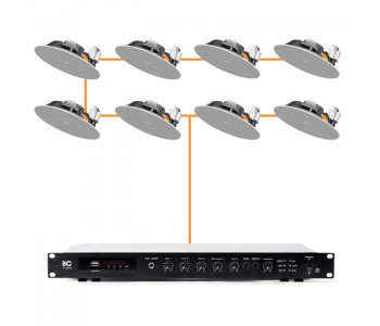 Акустическая система 8 потолочных динамиков Audac CIRA524I/W