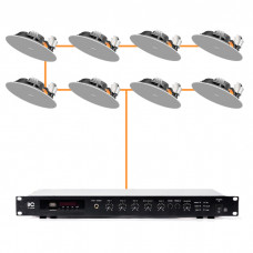 Акустическая система 8 потолочных динамика Audac CIRA724I/W
