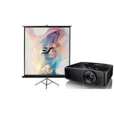 Проектор для бізнесу Optoma W400LVe із мобільним екраном 120"