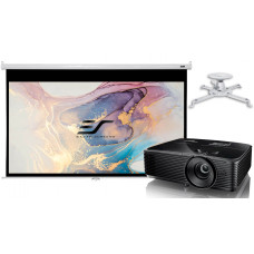 Проектор для бізнесу Optoma W400LVe із ручним екраном 120"