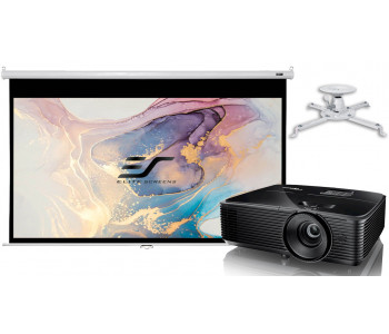 Проектор для бізнесу Optoma W400LVe із ручним екраном 100"