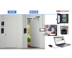 Биометрический доступ для офиса. Вход и выход по отпечатку пальца + Видеодомофон