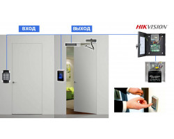 Кодовый доступ для офиса с кнопкой. Вход по коду, выход с кнопки + Видеодомофон