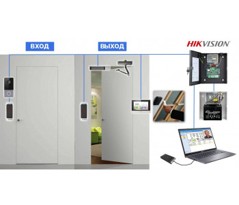 Карточный доступ для офиса. Вход и выход по карте с учетом рабочего времени + Видеодомофон