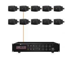 Акустическая система 10 настенных динамиков Audac WX802MK2/B