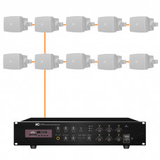 Акустическая система 10 настенных динамиков Audac WX802MK2/W