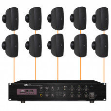 Акустична система 10 настінних динаміків Audac ATEO6M/B