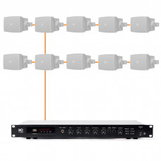 Акустическая система 10 настенных динамиков Audac WX502MK2/W