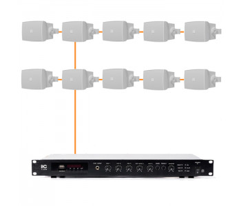 Акустическая система 10 настенных динамиков Audac WX302MK2/W