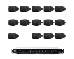 Акустическая система 14 настенных динамиков Audac WX302MK2/B