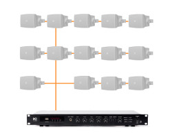 Акустическая система 14 настенных динамиков Audac WX302MK2/W