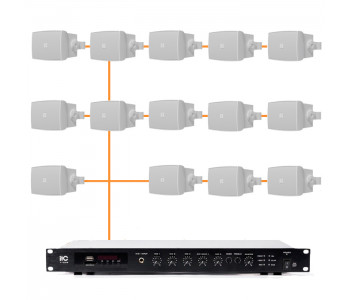 Акустическая система 14 настенных динамиков Audac WX302MK2/W