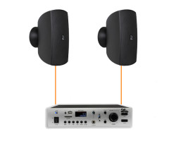 Акустическая система 2 настенных динамика Audac ATEO4M/B