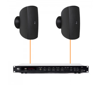 Акустическая система 2 настенных динамика Audac ATEO6M/B