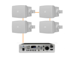 Акустическая система 4 настенных динамика Audac WX302MK2/W