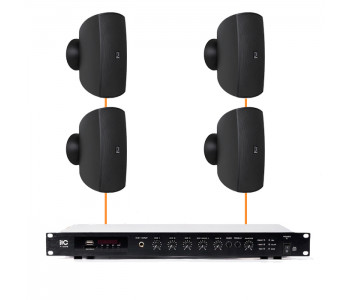 Акустическая система 4 настенных динамика Audac ATEO6M/B