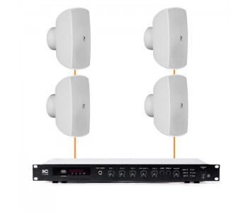 Акустическая система 4 настенных динамика Audac ATEO6M/W