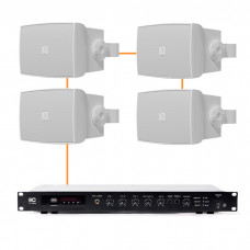 Акустична система 4 настінних динаміка Audac WX502MK2/W