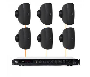 Акустична система 6 настінних динаміків Audac ATEO4M/B