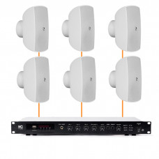 Акустична система 6 настінних динаміків Audac ATEO6M/W