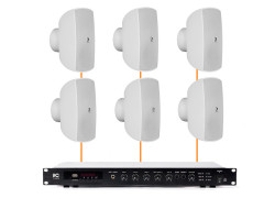 Акустична система 6 настінних динаміків Audac ATEO6M/W