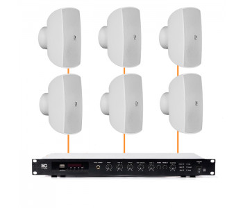 Акустична система 6 настінних динаміків Audac ATEO4M/W