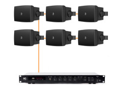 Акустическая система 6 настенных динамиков Audac WX302MK2/B