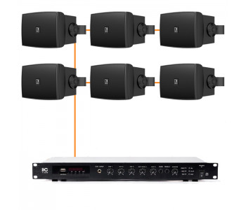 Акустическая система 6 настенных динамиков Audac WX302MK2/B