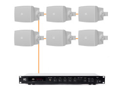 Акустическая система 6 настенных динамиков Audac WX302MK2/W