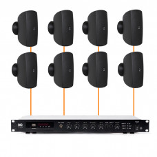 Акустична система 8 настінних динаміків Audac ATEO6M/B