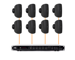 Акустическая система 8 настенных динамиков Audac ATEO6M/B