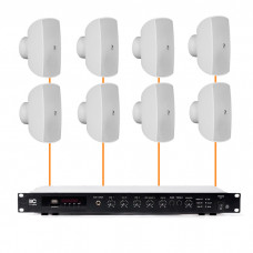 Акустична система 8 настінних динаміків Audac ATEO6M/W