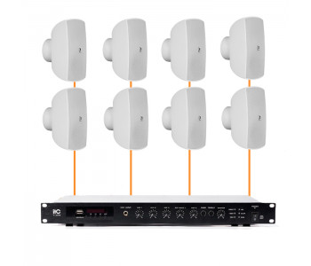 Акустическая система 8 настенных динамиков Audac ATEO4M/W