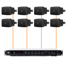 Акустическая система 8 настенных динамиков Audac WX502MK2/B