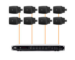 Акустическая система 8 настенных динамиков Audac WX302MK2/B