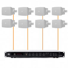 Акустическая система 8 настенных динамиков Audac WX502MK2/W