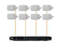 Акустическая система 8 настенных динамиков Audac WX302MK2/W