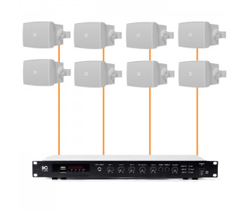 Акустическая система 8 настенных динамиков Audac WX302MK2/W