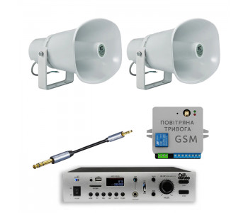 Комплект GSM оповіщення «Повітряна тривога та Хвилина мовчання» 4ALL 2 рупора ITC T-720A