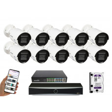 10 камер відеоспостереження Hikvision DS-2CD2083G2-LI | комплект