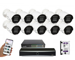 10 камер видеонаблюдения Hikvision DS-2CD2083G2-LI | комплект