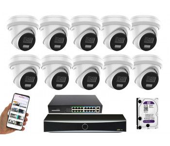 10 камер видеонаблюдения Hikvision DS-2CD2383G2-LI2U | комплект