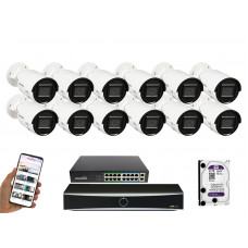 12 камер відеоспостереження Hikvision DS-2CD2083G2-LI | комплект