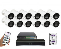 12 камер видеонаблюдения Hikvision DS-2CD2083G2-LI | комплект
