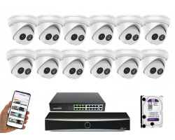 12 камер видеонаблюдения Hikvision DS-2CD2363G2-IU | комплект
