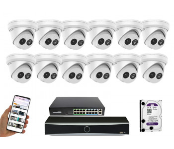 12 камер видеонаблюдения Hikvision DS-2CD2363G2-IU | комплект