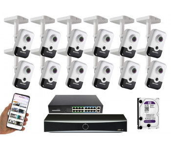 12 камер видеонаблюдения Hikvision DS-2CD2443G2-I | комплект