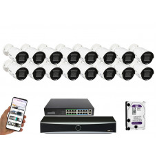 16 камер відеоспостереження Hikvision DS-2CD2083G2-LI | комплект