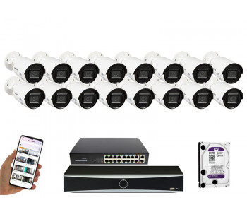 16 камер видеонаблюдения Hikvision DS-2CD2043G2-LI | комплект