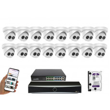 16 камер відеоспостереження Hikvision DS-2CD2363G2-IU | комплект